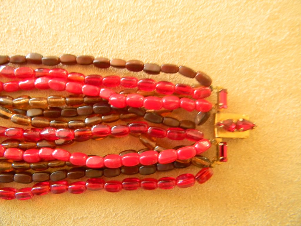European vintage glass beaded bracelet European vintage glass beaded bracelet