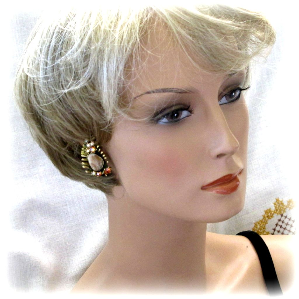 Vintage Har Dragon's Teeth Clip Earrings Vintage Har Dragon's Teeth Clip Earrings