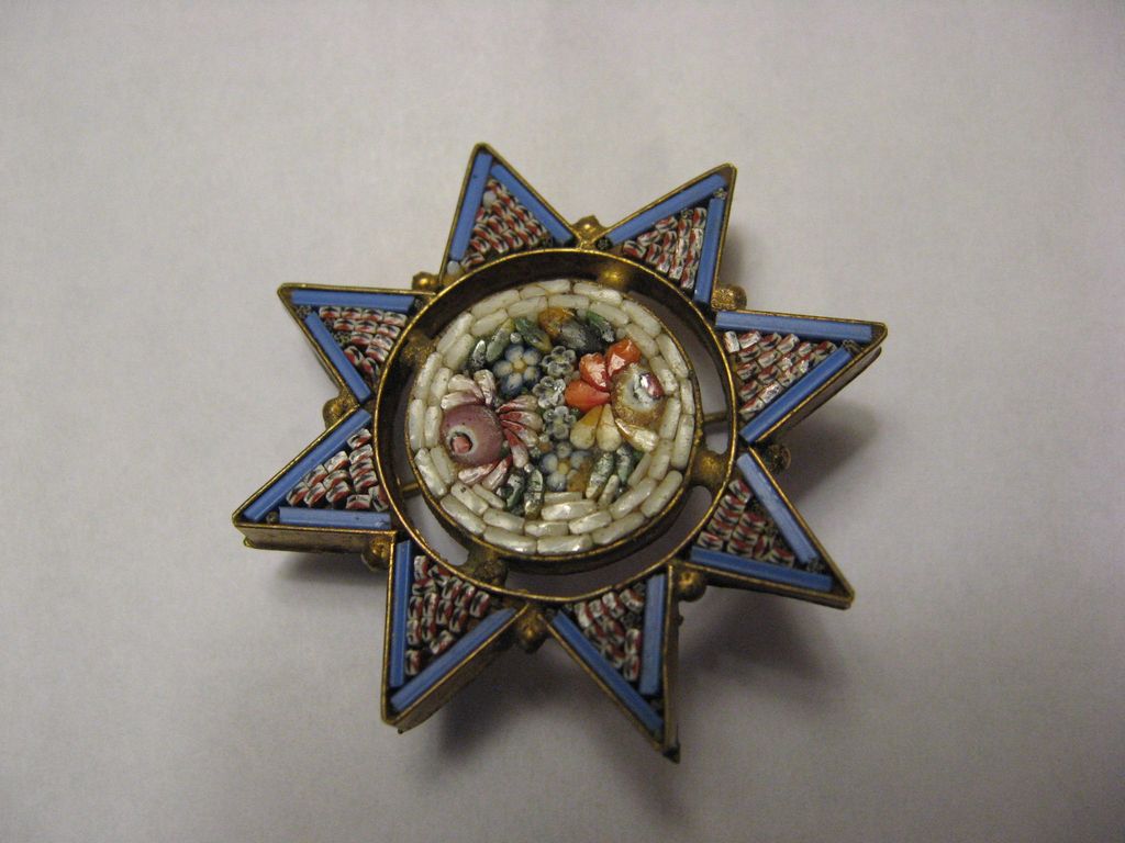 Micro Mosaic Star Brooch/Pin Micro Mosaic Star Brooch/Pin