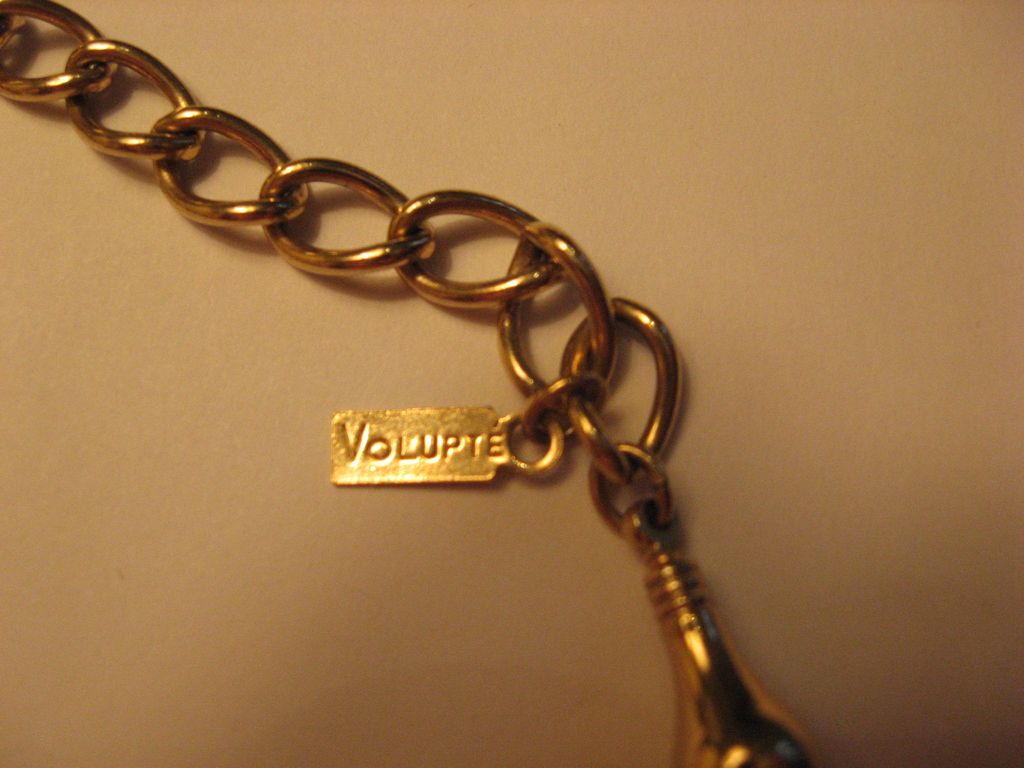 Volupte Gold Tone Mesh Rope Necklace with Rhinestones Volupte Gold Tone Mesh Rope Necklace with Rhinestones