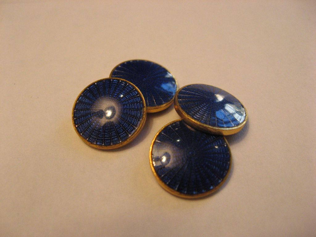Vintage Blue Guilloche Enamel Cuff Links Vintage Blue Guilloche Enamel Cuff Links