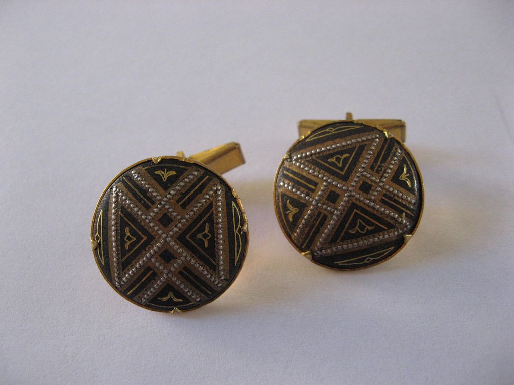 Art Deco Style Geometric Cuff Links Art Deco Style Geometric Cuff Links