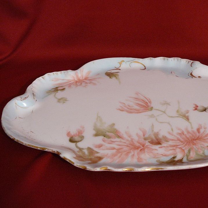 Porcelain hand painted tray Limoges (CFH/GDM) Porcelain hand painted tray Limoges (CFH/GDM)