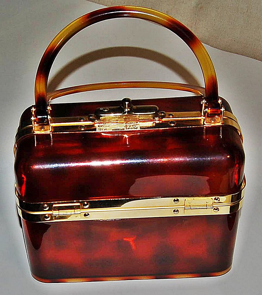 Vintage French Tortoiseshell Lucite Purse/Handbag - Mint Condition! Vintage French Tortoiseshell Lucite Purse/Handbag - Mint Condition!
