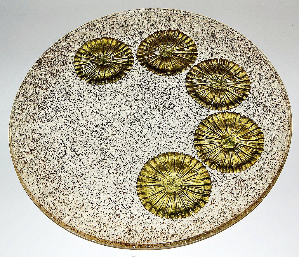 Vintage Lucite Confetti Glitter Large 15" Serving Platter - Mid Century Modern Vintage Lucite Confetti Glitter Large 15" Serving Platter - Mid Century Modern