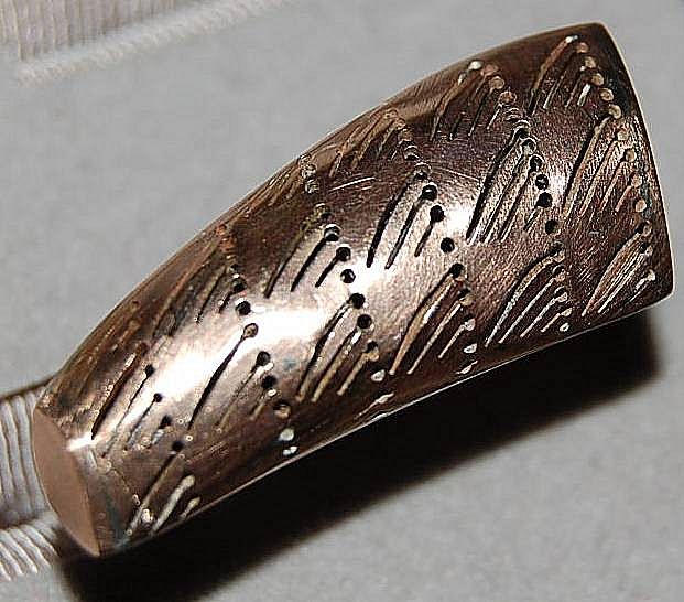 VINTAGE MODERNIST 14K Pink Gold & Silver Handwrought Ring VINTAGE MODERNIST 14K Pink Gold & Silver Handwrought Ring