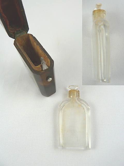 Antique Tortoise Shell & Silver Etui with Scent Perfume Bottle with Intricate Silver Work Antique Tortoise Shell & Silver Etui with Scent Perfume Bottle with Intricate Silver Work