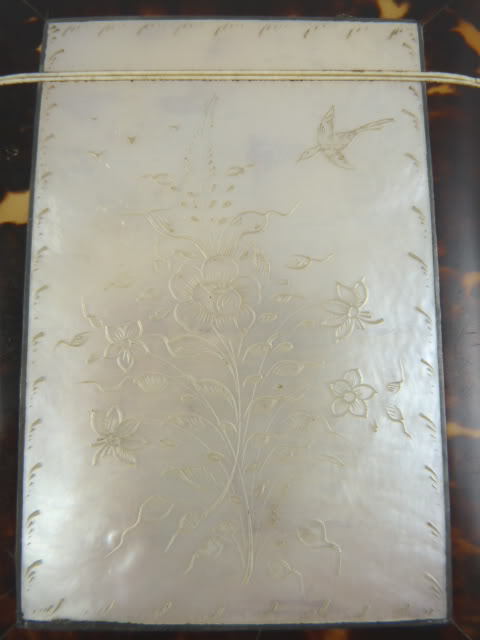 Antique Mother of Pearl & Tortoise Shell Card Case Circa 1850 Antique Mother of Pearl & Tortoise Shell Card Case Circa 1850