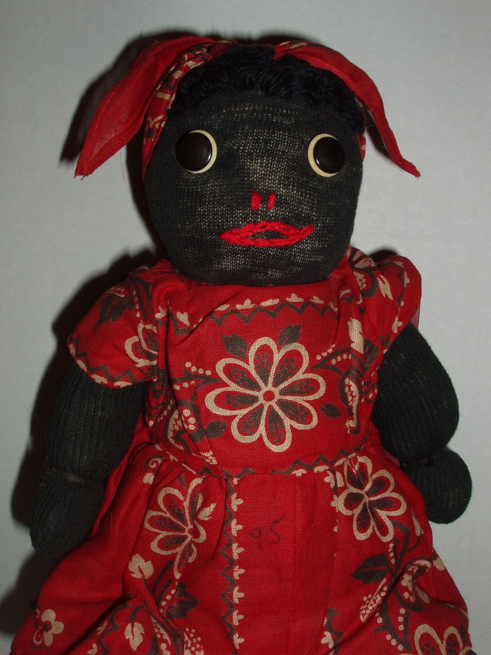 Folk Art, Primitive, Black Americana, Stockinette Doll Folk Art, Primitive, Black Americana, Stockinette Doll