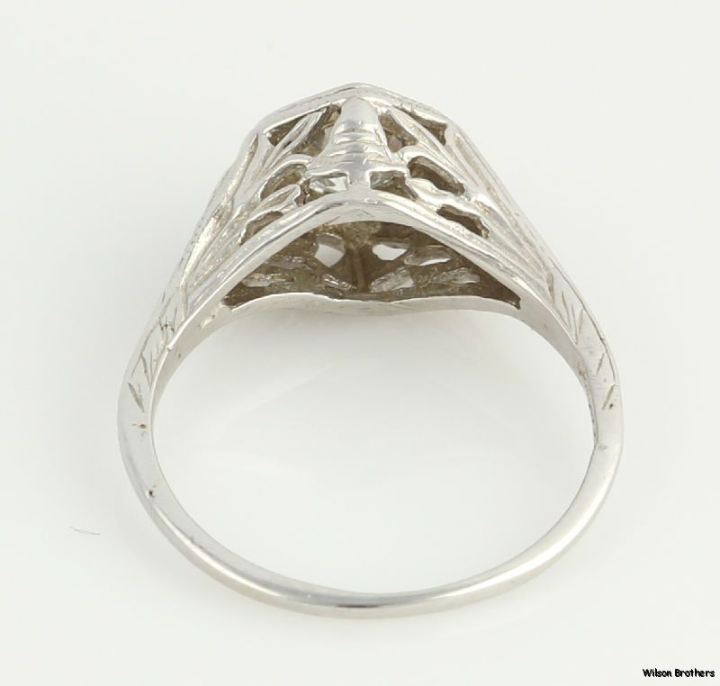 Antique 1/3ct Diamond Engagement Ring- 14k White Gold Antique 1/3ct Diamond Engagement Ring- 14k White Gold
