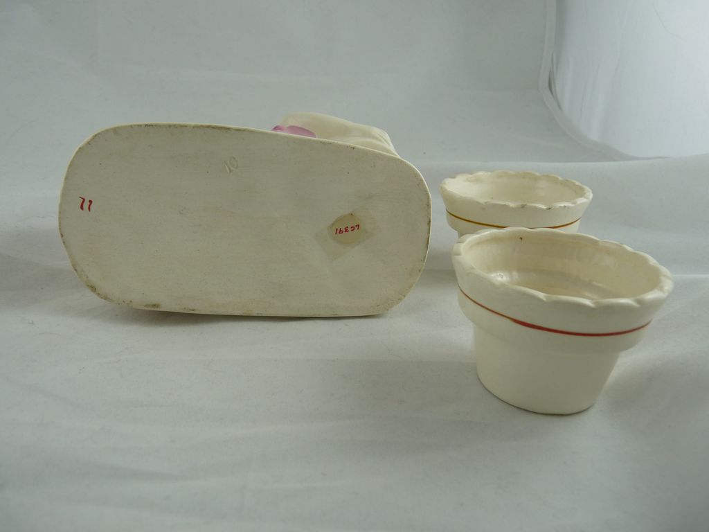 Art Deco Lusterware Master Open Salt with Flapper Figure Art Deco Lusterware Master Open Salt with Flapper Figure