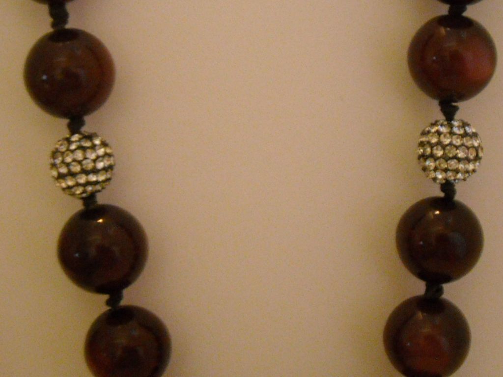 Vintage Necklace - Plum Moonglow Bead Necklace Vintage Necklace - Plum Moonglow Bead Necklace