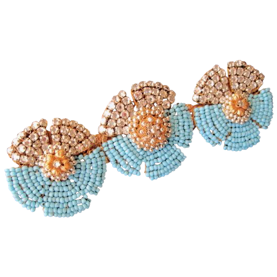 Beautiful Miriam Haskell brooch big and blue Beautiful Miriam Haskell brooch big and blue
