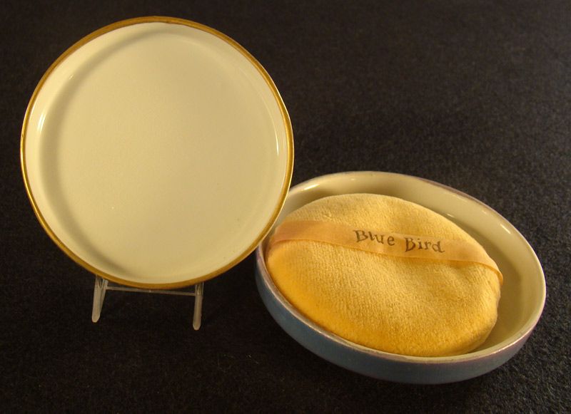 Noritake Art Deco Hand Painted Lusterware Portrait Powder Jar Noritake Art Deco Hand Painted Lusterware Portrait Powder Jar