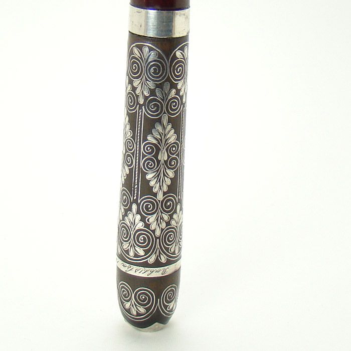 Sterling Filigreed and Carnelian Cigarette Holder Sterling Filigreed and Carnelian Cigarette Holder
