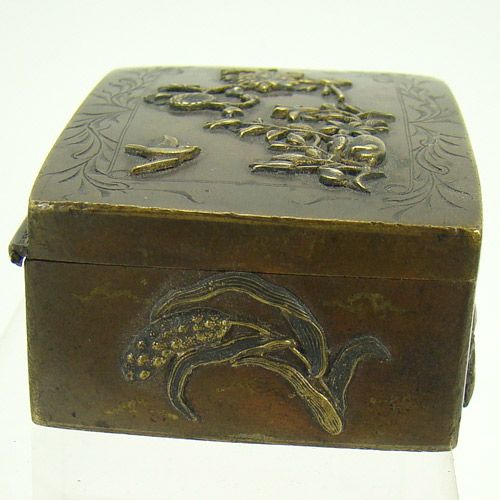 Japanese Shokudo Mixed Metals Stamp Box Japanese Shokudo Mixed Metals Stamp Box
