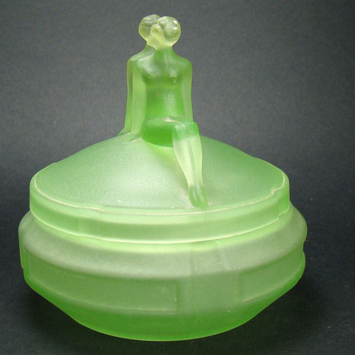 Vaseline Figural Nude Powder Jar Vaseline Figural Nude Powder Jar