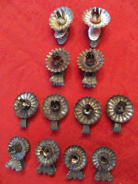 12 Vintage Christmas Tree Clip-on Candle Holders 12 Vintage Christmas Tree Clip-on Candle Holders