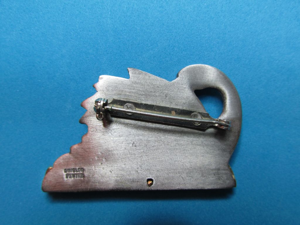 Mark Shields Pewter Swan Pin or Brooch Mark Shields Pewter Swan Pin or Brooch