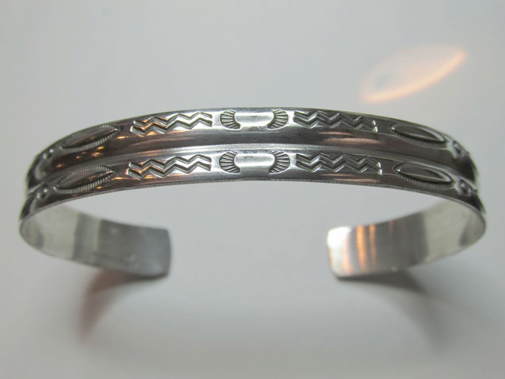 Sterling Bell Trading Post Cuff Bracelet Sterling Bell Trading Post Cuff Bracelet