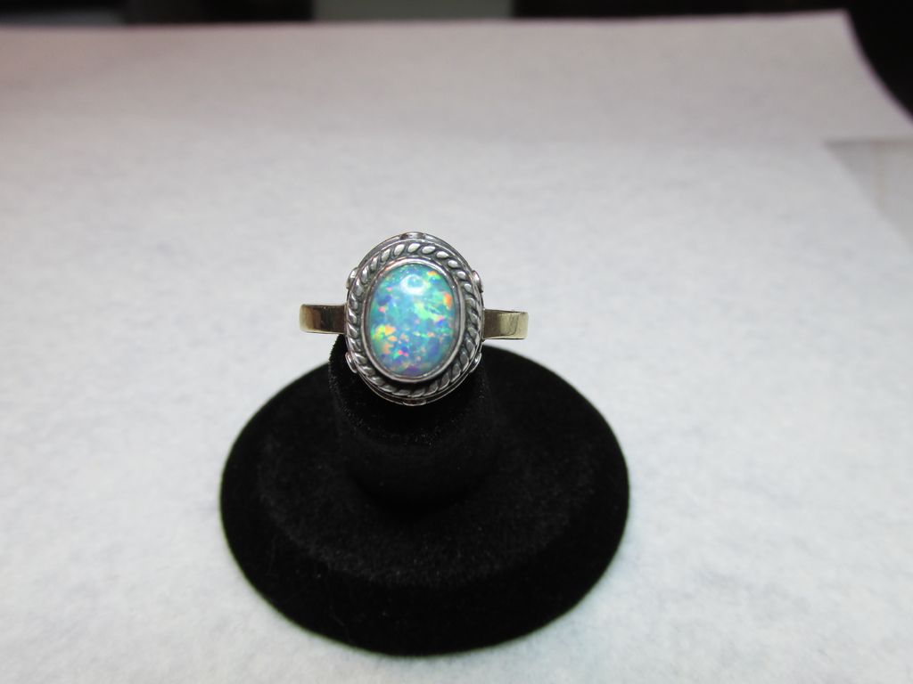 **On Hold For Amanda** Signed Sterling 14K Opal Ring **On Hold For Amanda** Signed Sterling 14K Opal Ring