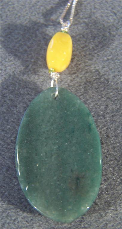 Vintage Sterling silver big carved agate amber pendant necklace Vintage Sterling silver big carved agate amber pendant necklace