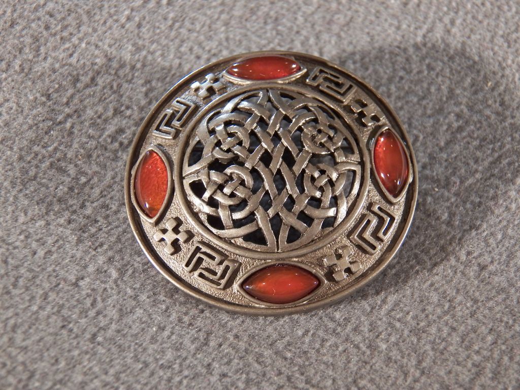 Vintage Silver Tone 4 Marquise Faux Carnelian Fancy Raised Relief Scrolled Design Pin Brooch Vintage Silver Tone 4 Marquise Faux Carnelian Fancy Raised Relief Scrolled Design Pin Brooch