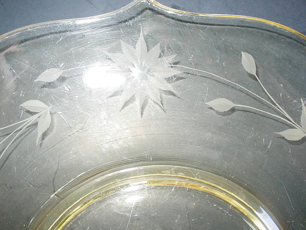 Lancaster Jubilee Plate Glass Depression Sandwich Yellow Lancaster Jubilee Plate Glass Depression Sandwich Yellow
