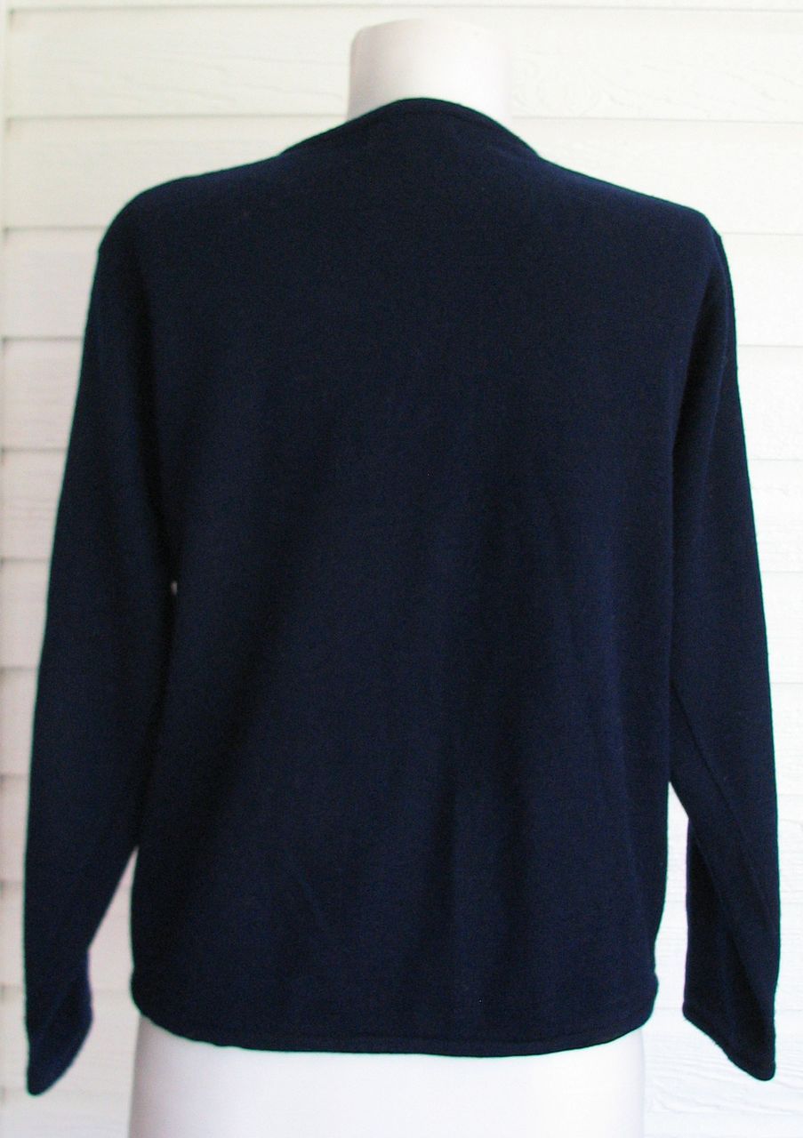 Sweater Cardigan Beaded Embroidered Blue Ron Cuan Sweater Cardigan Beaded Embroidered Blue Ron Cuan