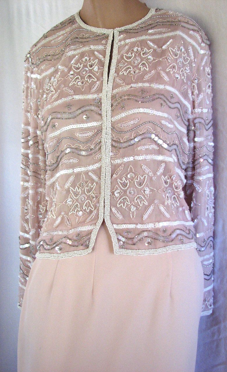 Adrianna Papell Gown NWT Beaded Evening Formal Peach 10P Adrianna Papell Gown NWT Beaded Evening Formal Peach 10P