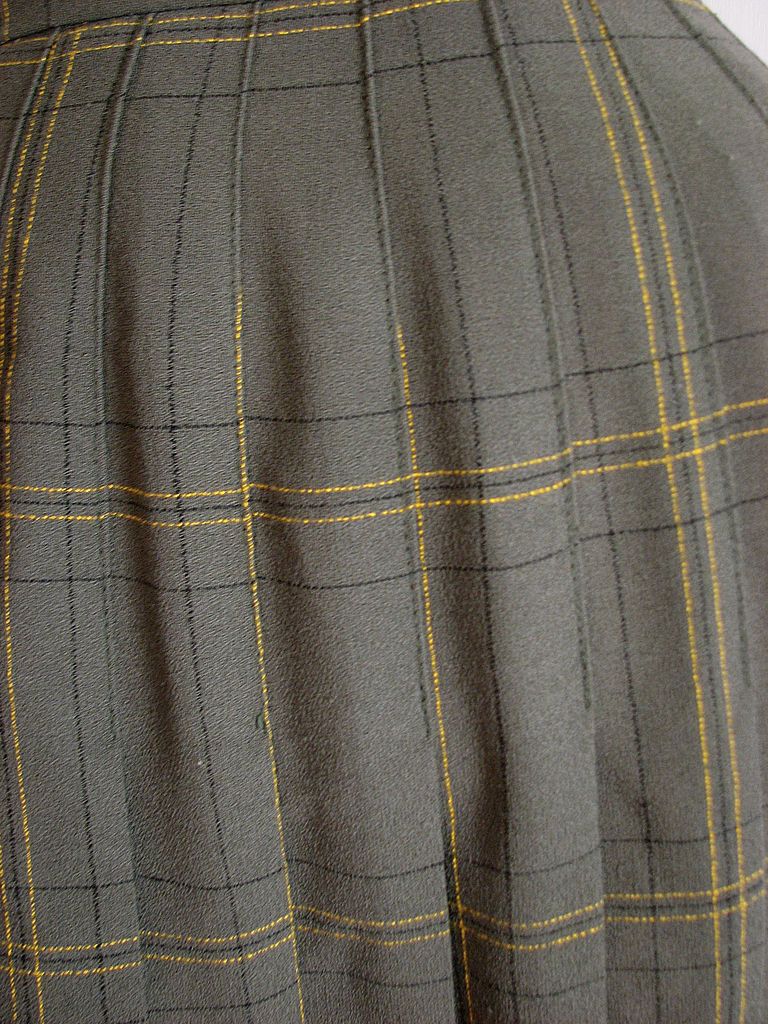 Skirt Plaid Norman Martin Green Vintage England Skirt Plaid Norman Martin Green Vintage England