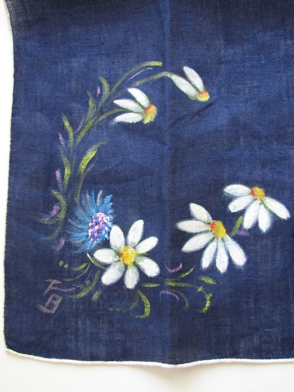 1960s Cardigan Sweater Talbott Set Handpainted Flowers 1960s Cardigan Sweater Talbott Set Handpainted Flowers