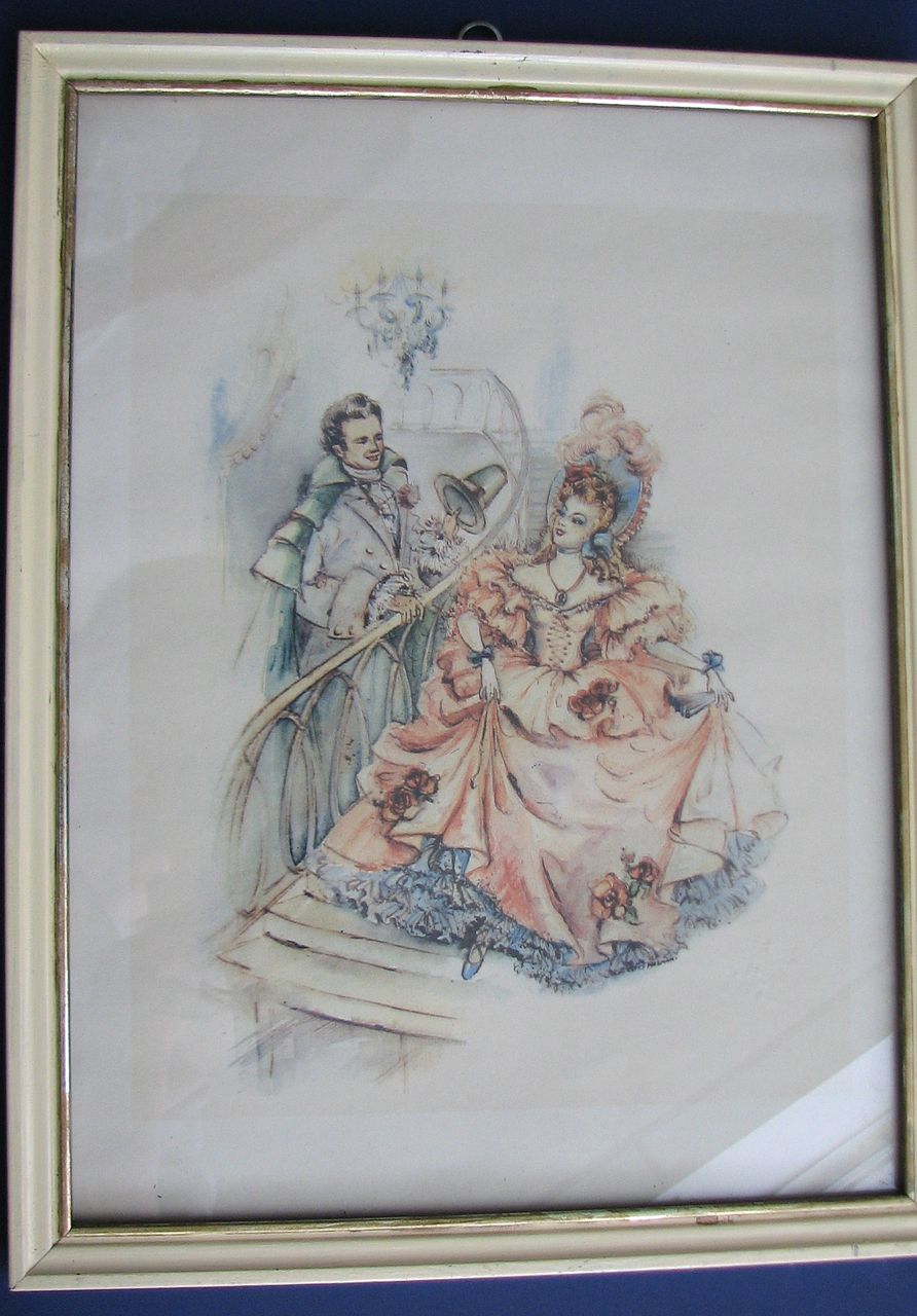 Vintage Courting Couple Print Set Southern Belles Vintage Courting Couple Print Set Southern Belles