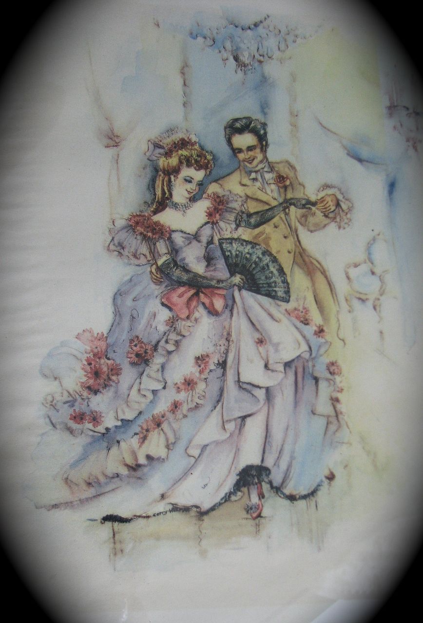 Vintage Courting Couple Print Set Southern Belles Vintage Courting Couple Print Set Southern Belles