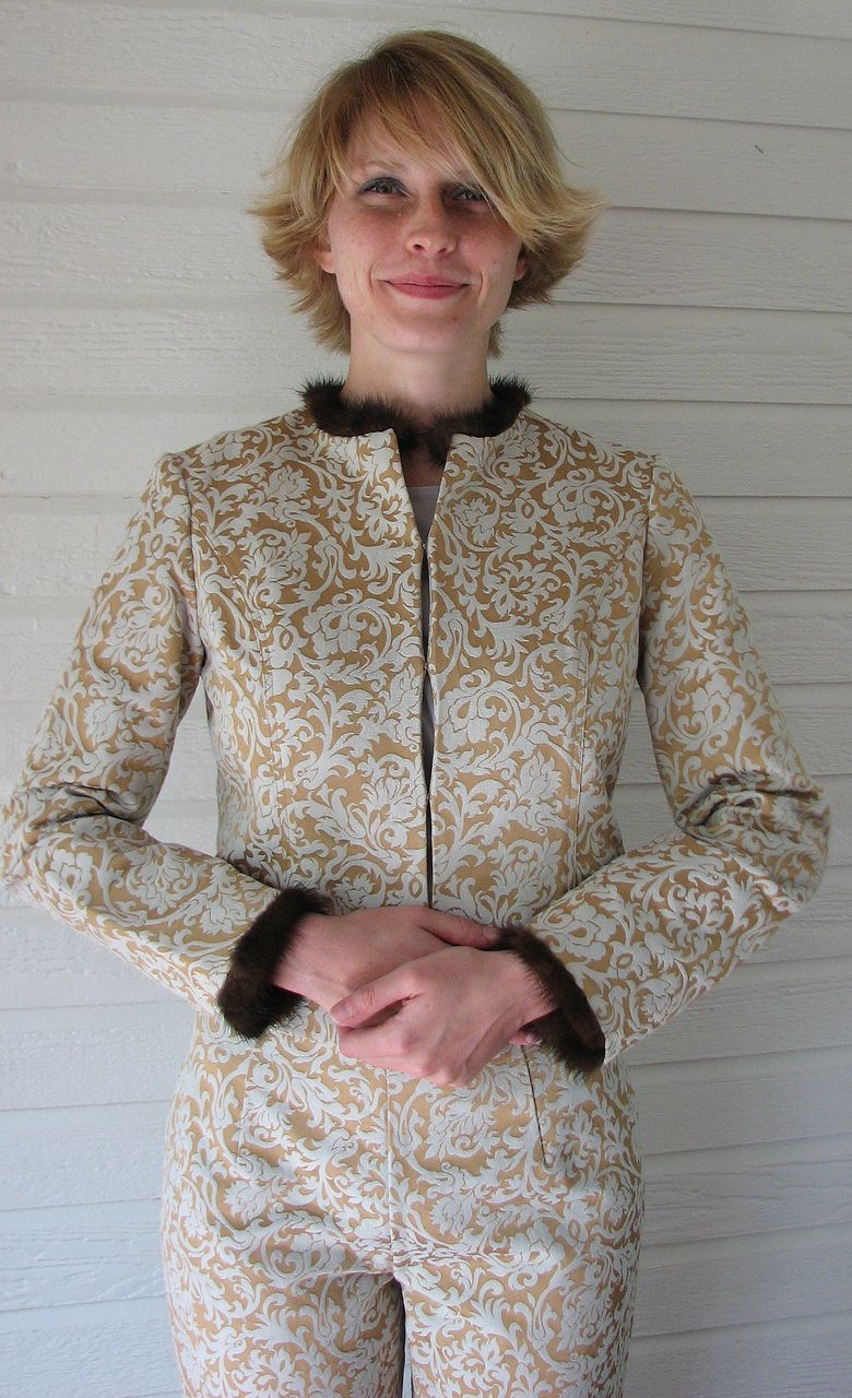 Suit Mink Think Tank Brocade NWT Deadstock Sz 4 XS Cigarette Pants from gracefulvintagenow on Ruby Plaza from rubyplaza.com