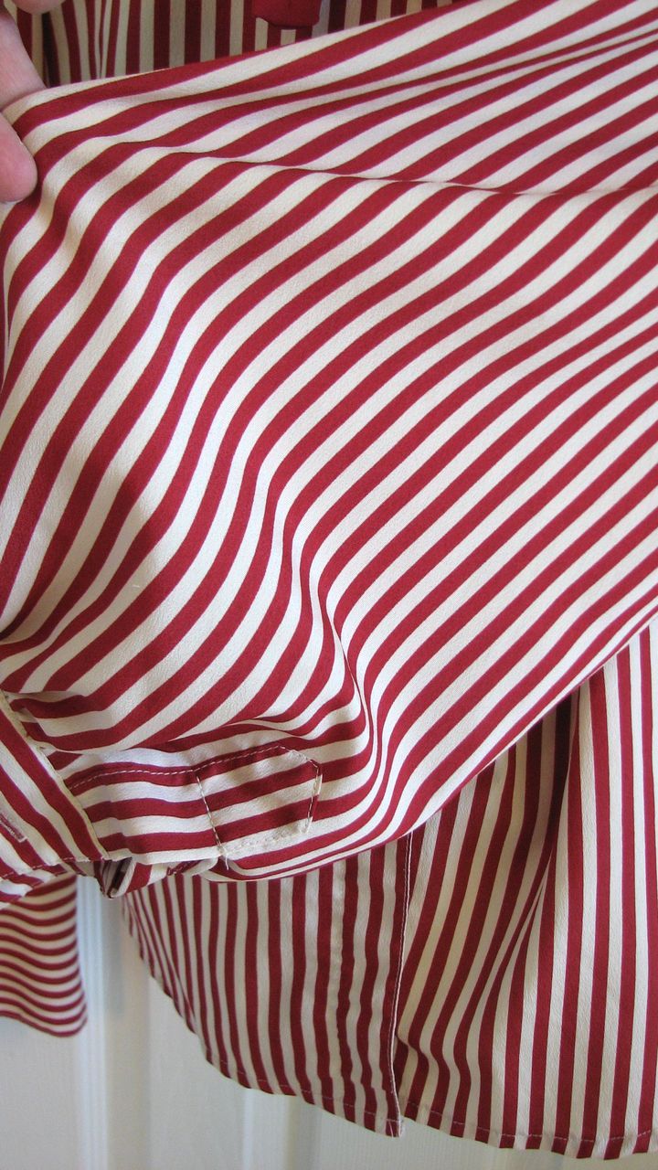 Blouse Striped Red 1970s Jonathan Martin Blouse Striped Red 1970s Jonathan Martin