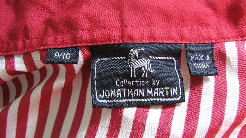 Blouse Striped Red 1970s Jonathan Martin Blouse Striped Red 1970s Jonathan Martin