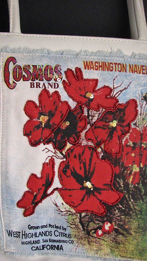 Tote Beaded Cosmos Shopping Canvas Bag NWOT Tote Beaded Cosmos Shopping Canvas Bag NWOT