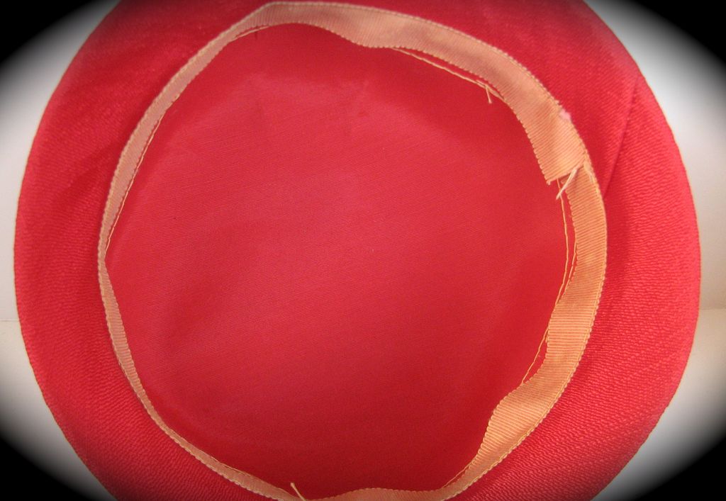 Hat Red Flower Linen Hat Red Flower Linen