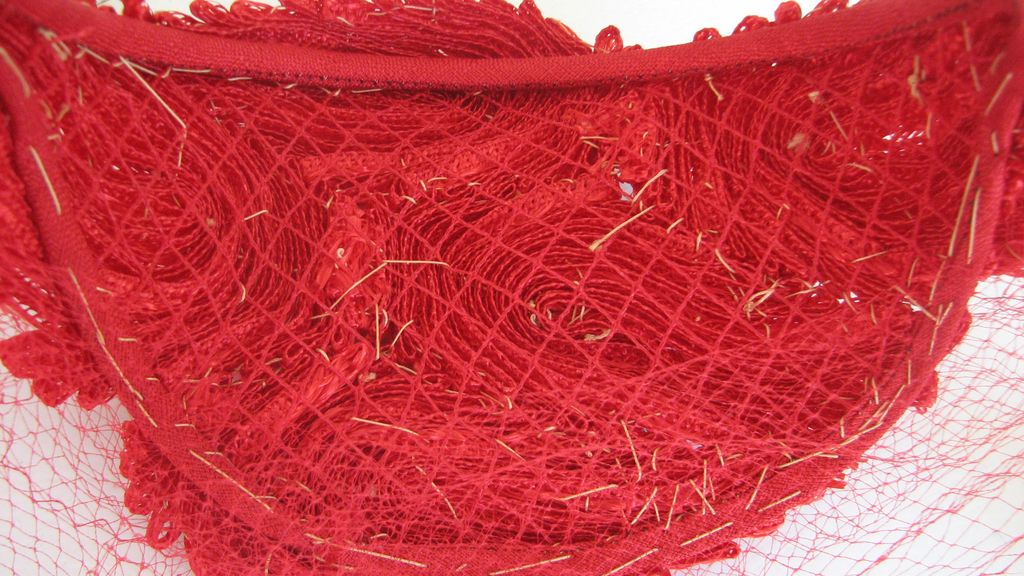 Hat Red 1960s Sisal Clock Springs Hat Red 1960s Sisal Clock Springs
