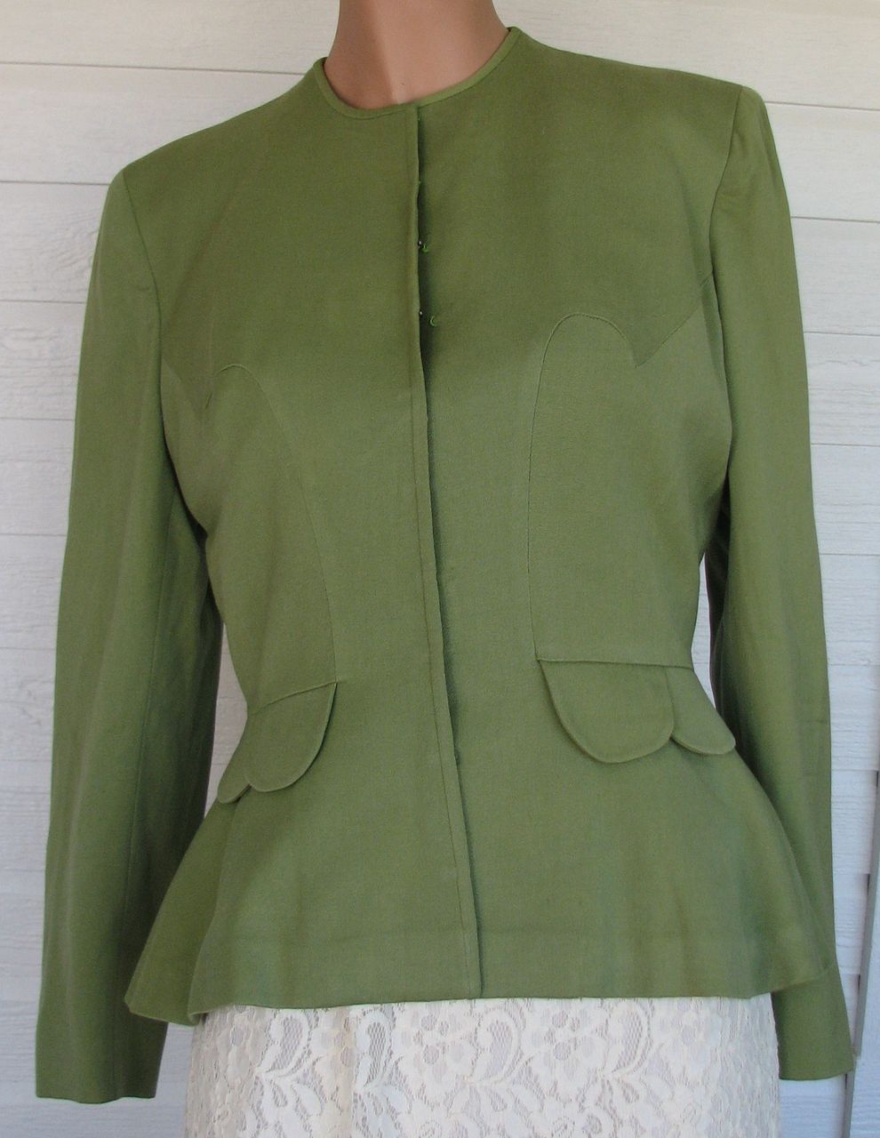 1940s Jacket Green Gabardine 1940s Jacket Green Gabardine