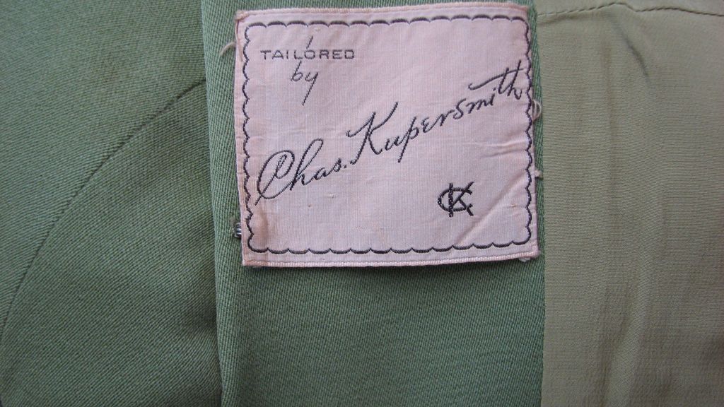 1940s Jacket Green Gabardine 1940s Jacket Green Gabardine