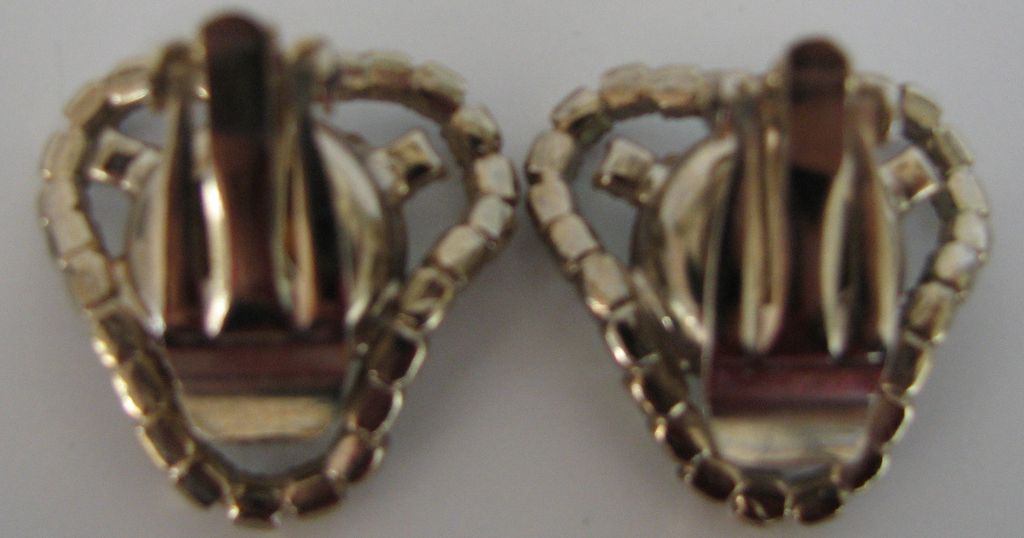 Earrings Rivoli Watermelon Clip Aurora Borealis Earrings Rivoli Watermelon Clip Aurora Borealis