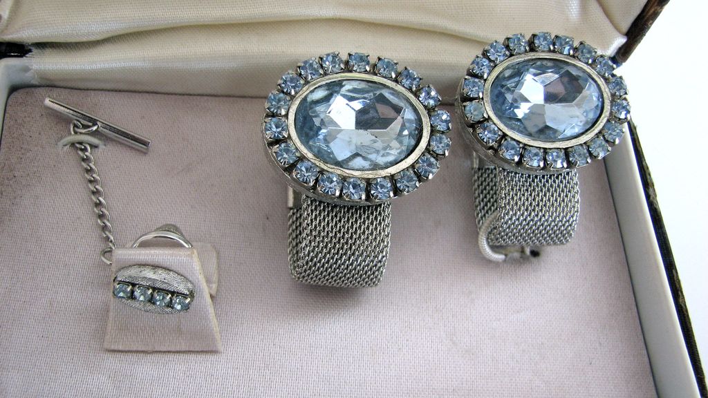 Vintage CufflinksBlue Deadstock Vintage CufflinksBlue Deadstock