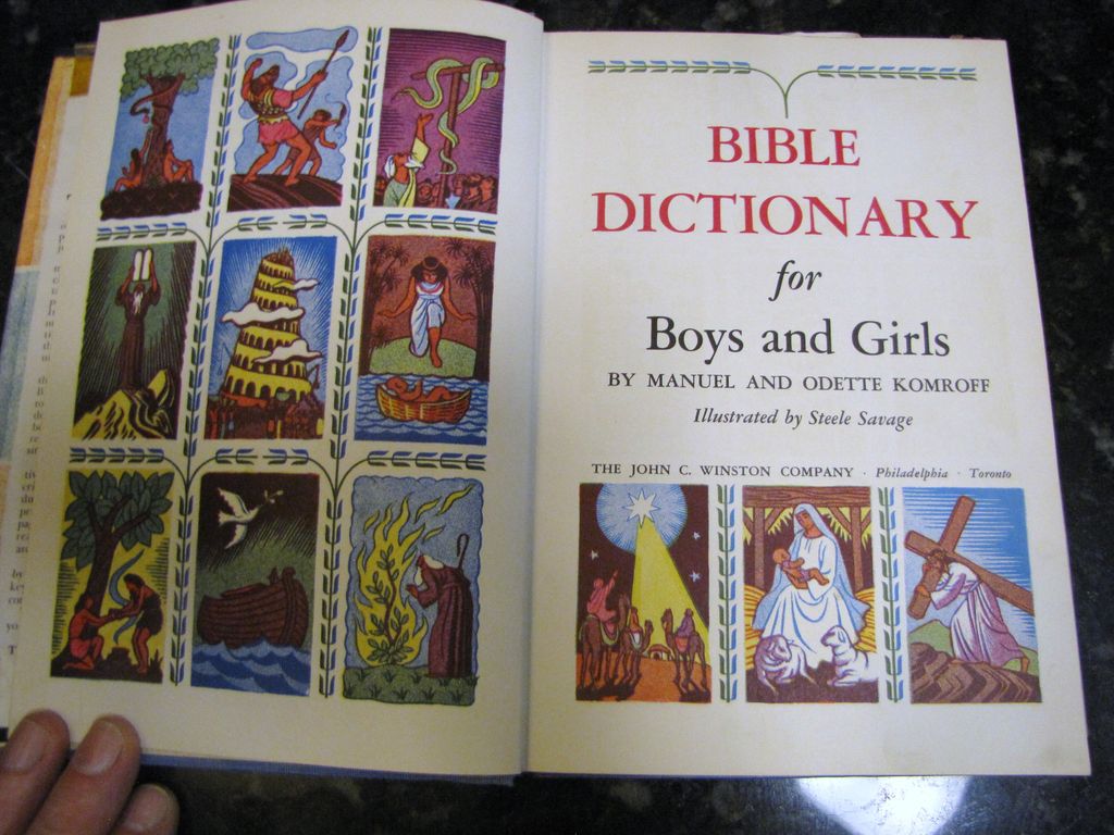 Bible Dictionary for Boys and Girls, M & O Komroff, 1957, 1st Edition Bible Dictionary for Boys and Girls, M & O Komroff, 1957, 1st Edition