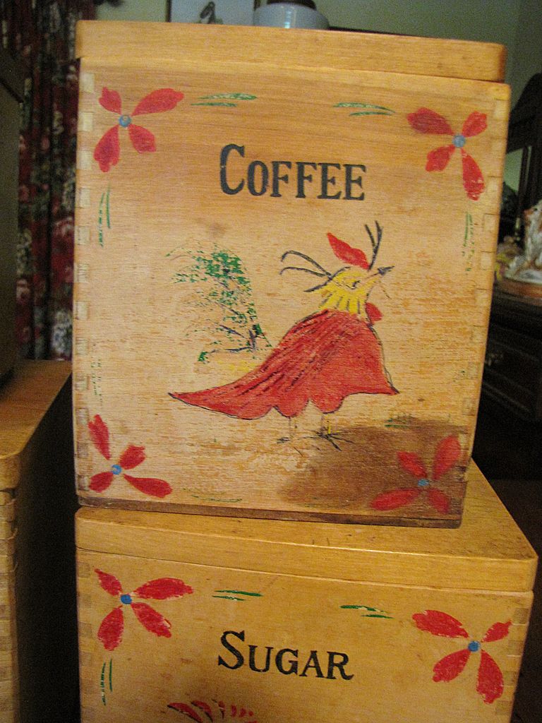 SALE Set of 4 Hand Made Hand Painted Rooster Primitive Canisters SALE Set of 4 Hand Made Hand Painted Rooster Primitive Canisters