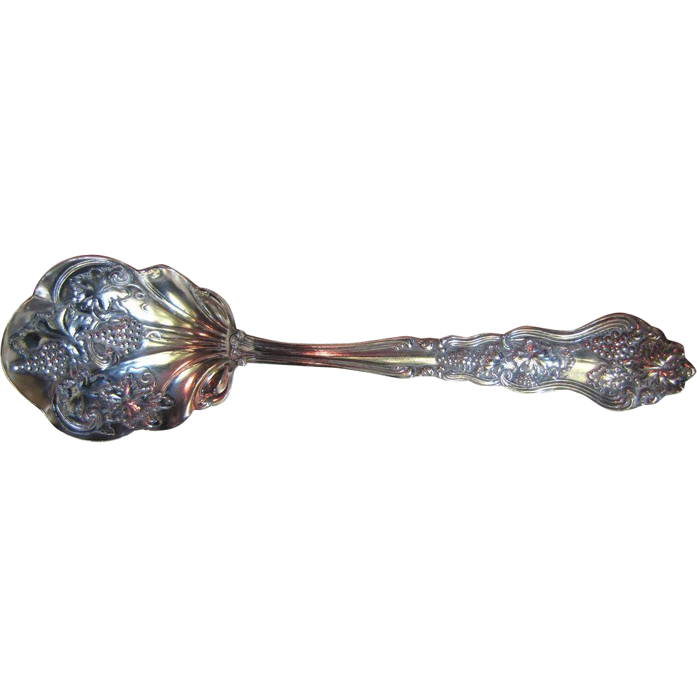 Lovely Antique "Moselle" Pattern American Silver Company 6" Berry Spoon Lovely Antique "Moselle" Pattern American Silver Company 6" Berry Spoon