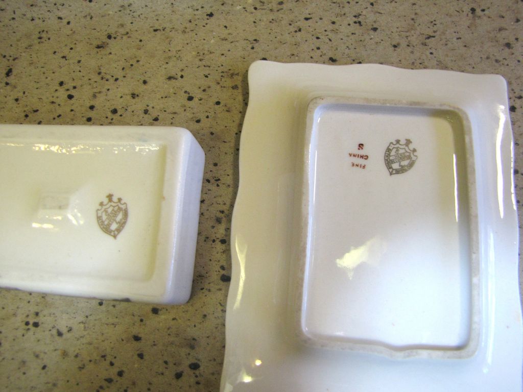 Rather Rare Signed Bethwood Royal China Art Deco Trinket Box & Tray Rather Rare Signed Bethwood Royal China Art Deco Trinket Box & Tray
