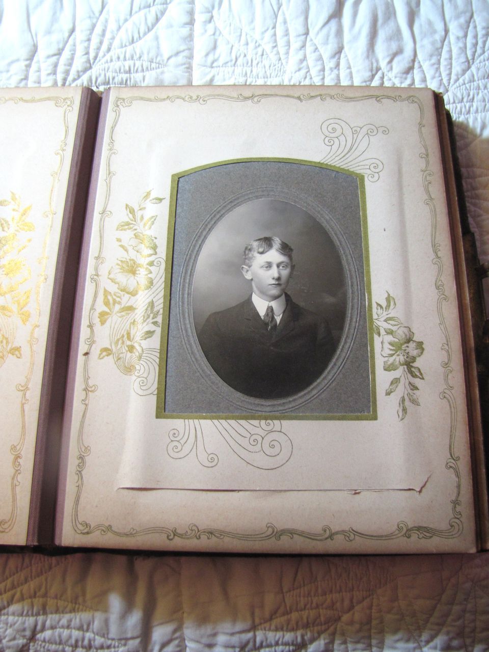 Victorian Celluloid Photo Album - Ship at Anchor Victorian Celluloid Photo Album - Ship at Anchor