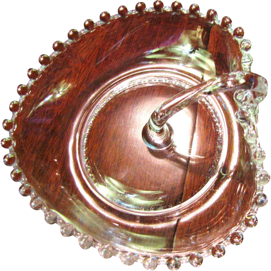 Pretty Heart Shaped Candlewick Nappy Bowl by Imperial Glass Co. Pretty Heart Shaped Candlewick Nappy Bowl by Imperial Glass Co.